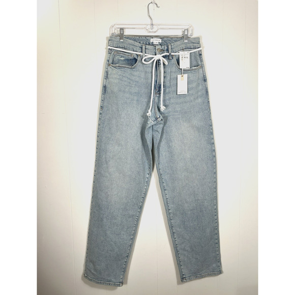 Good American Denim - Good American Good 90s Loose Drawstring Jeans Light Wash Size 6 Grunge Y2K New